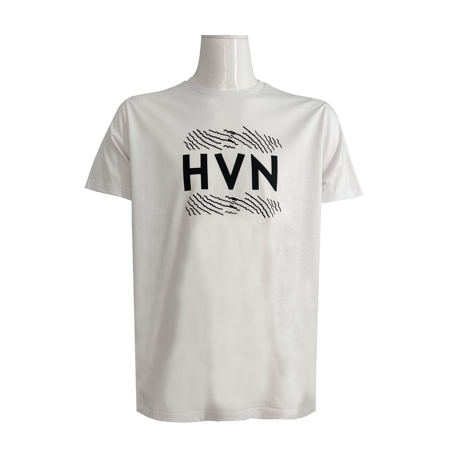 T-shirt Havana&co bianca in cotone con logo stampato